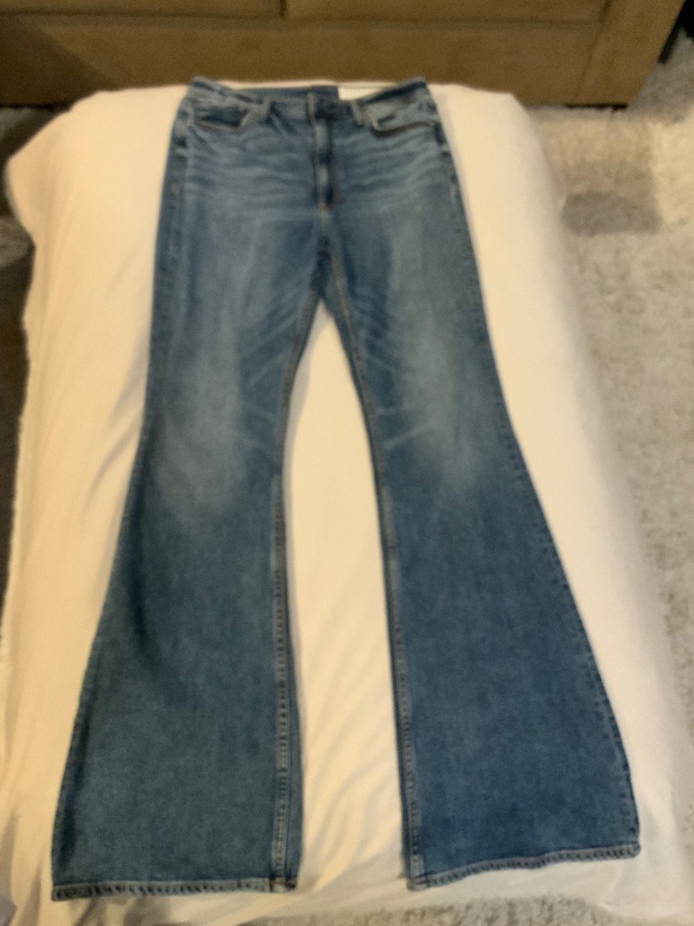 Rag & Bone 29 Casey High Rise Flare Jeans Denim Americana